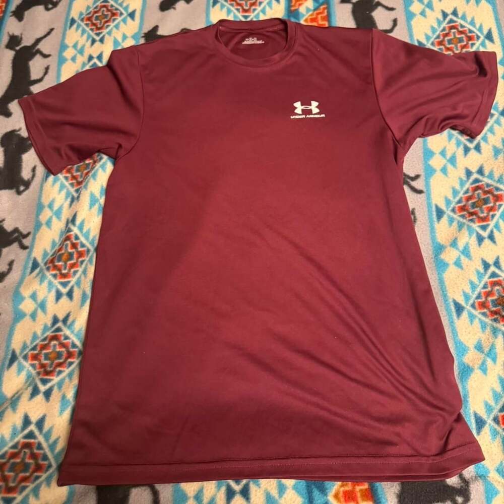 Under Armour HeatGear Burgundy Performance T-Shirt